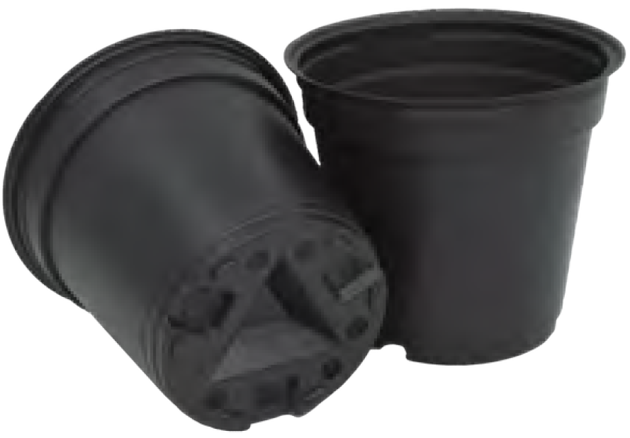 RP 433 Pint Round Pot Black - 750 per case