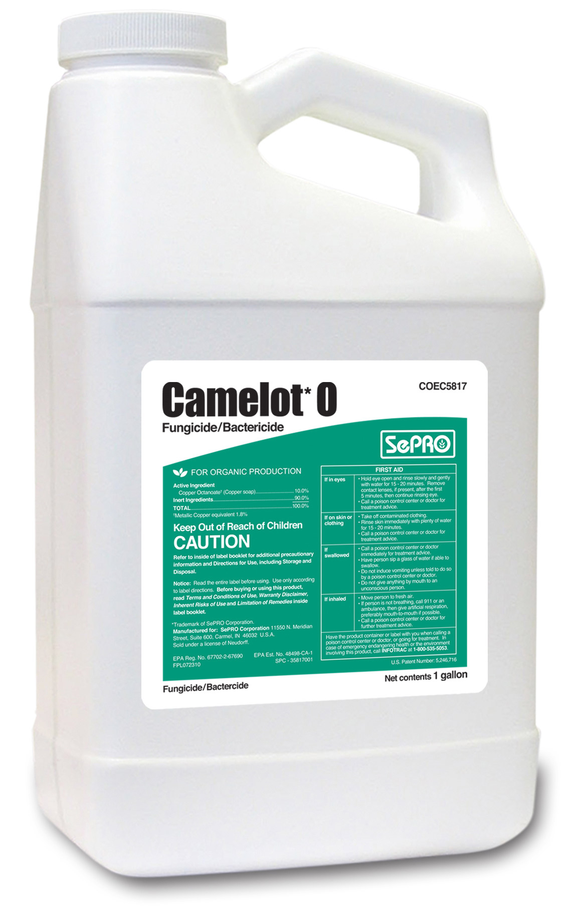 Camelot O 1 Gallon Bottle - 4 per case