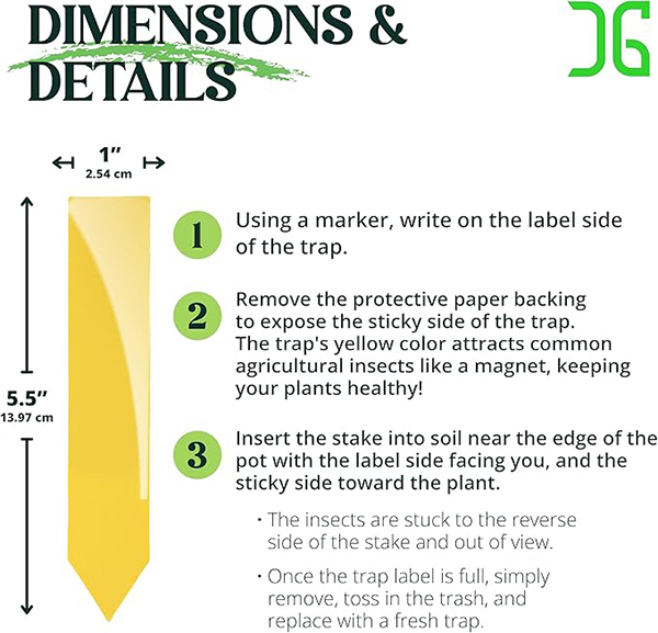 Catchmaster® Dual Action™ Plant Stake Labels - 400 per box