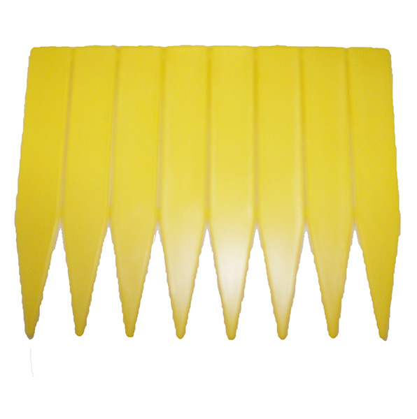 Plastic Label Inj Molded 4" x 5/8" Yellow - 1000 per box