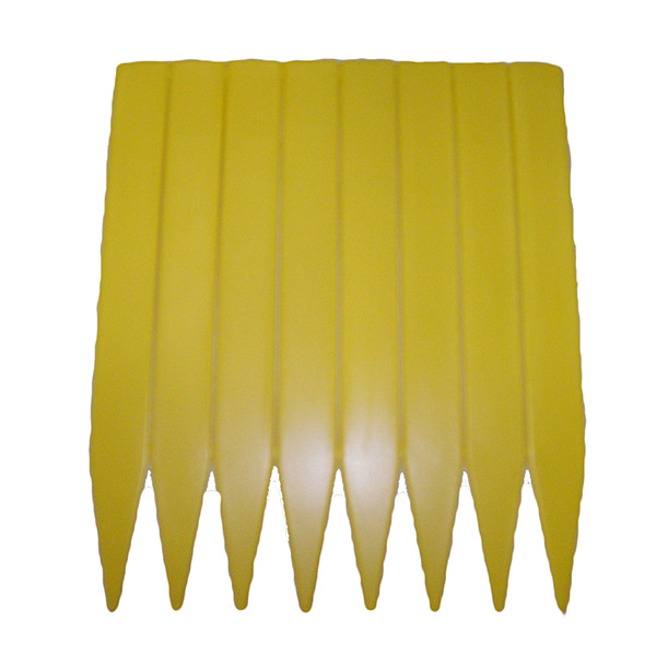 Plastic Label Inj Molded 6" x 5/8" Yellow - 1000 per box