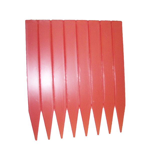 Plastic Label Inj Molded 6" x 5/8" Red - 1000 per box