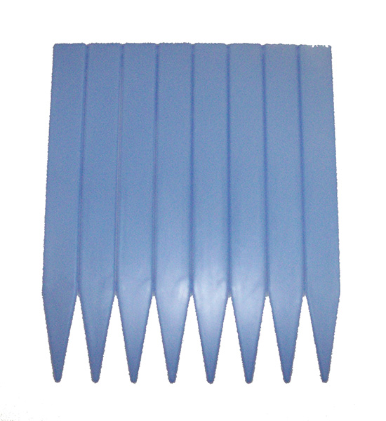 Plastic Label Inj Molded 6" x 5/8" Blue - 1000 per box