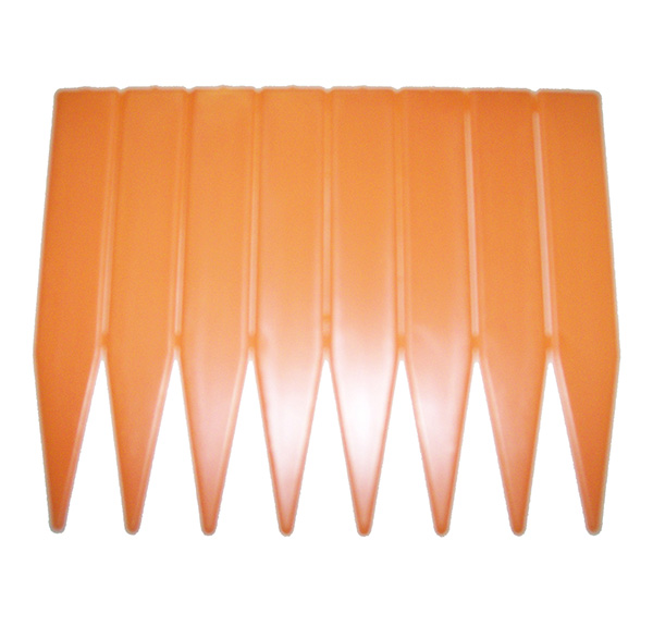 Plastic Label Inj Molded 4" x 5/8" Orange - 1000 per box