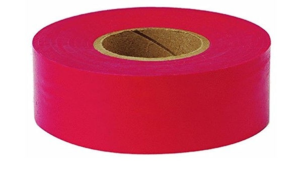Flagging Tape 1 3/16" x 300' Roll Red