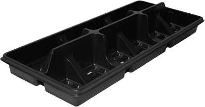 SLF R 12 Flat Tray Black - 100 per case