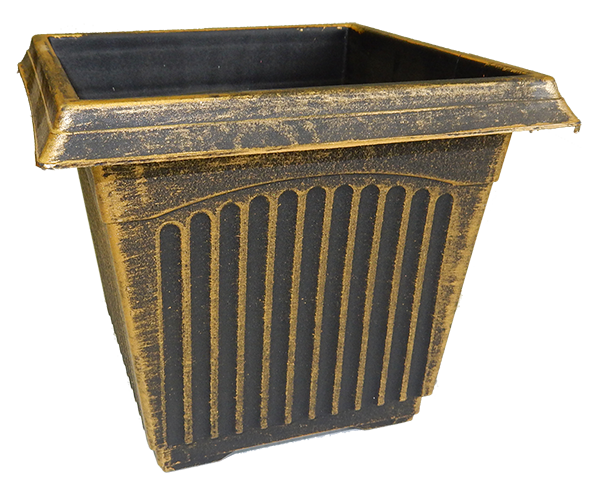 6.5 Inch Square Patio Planter Gold Wash - 100 per case