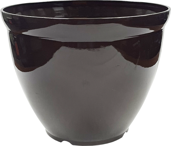 15 x 11.5 Inch Bell Planter Chocolate Gloss - 12 per case