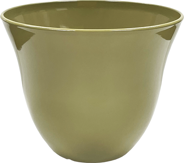 13 x 10.5 Inch Baby Bell Planter Olive Green Gloss - 12 per case