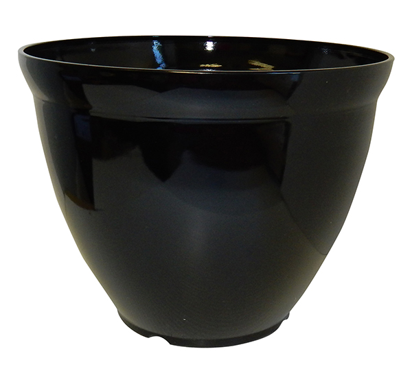 15 x 11.5 Bell Planter Black Gloss - 12 per case