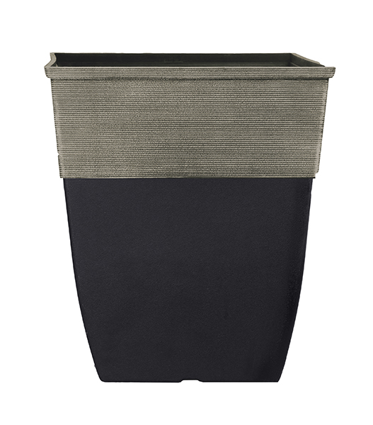 13 Hendrix Tall Square Planter Chalk - 18 per case