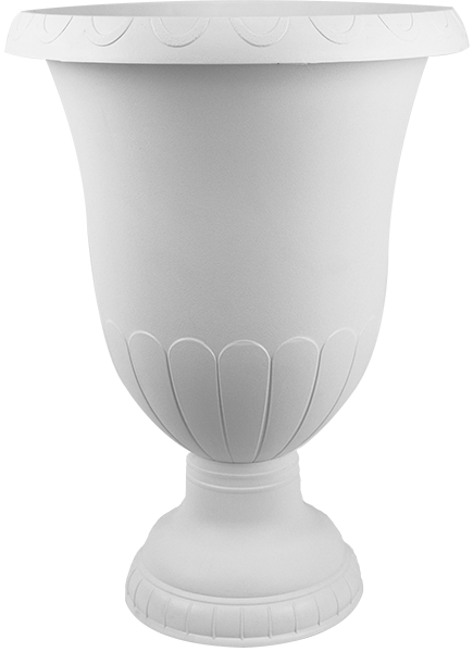 15.5" Classic Urn Cotton White - 9 per case