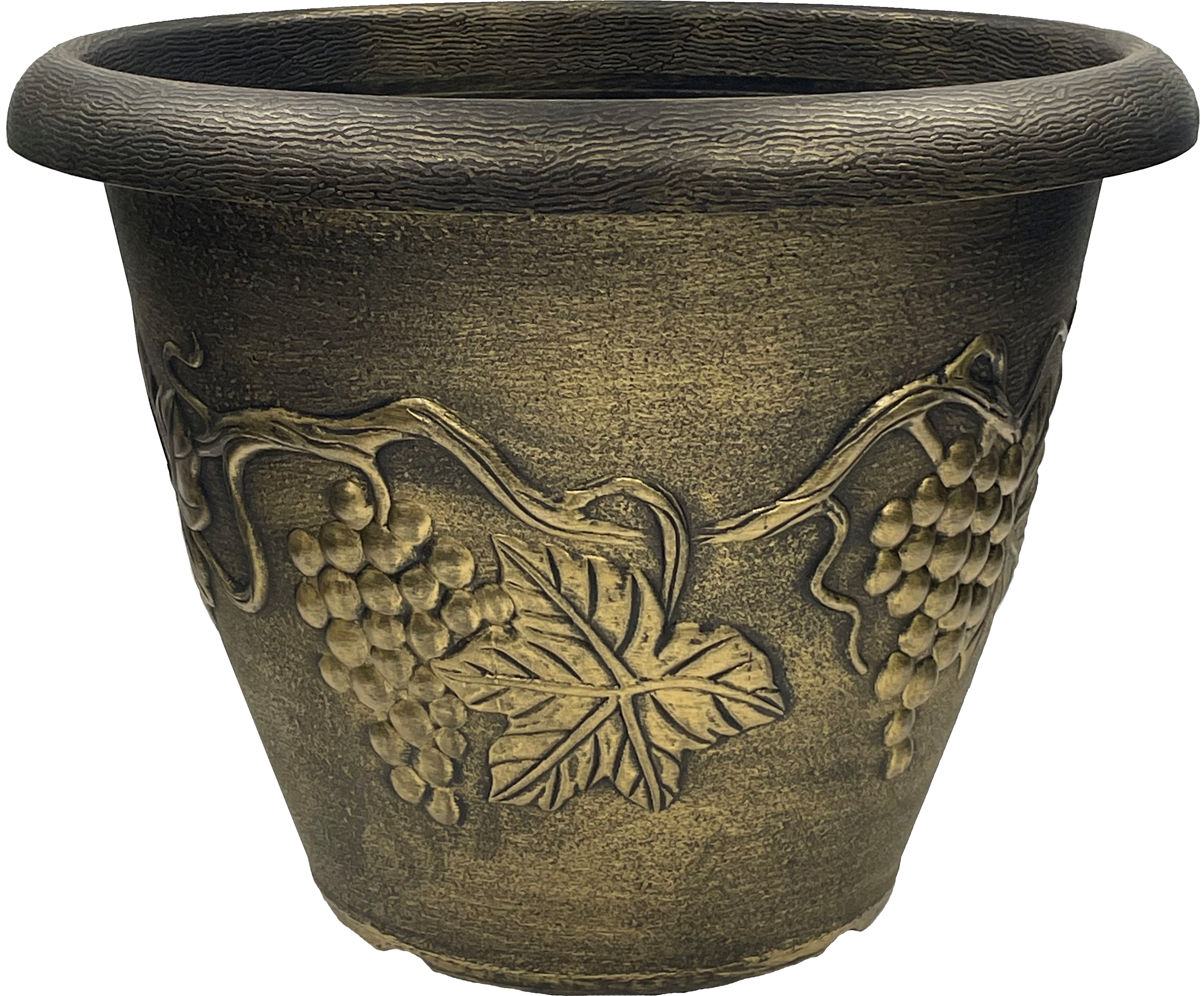 21.5 Inch Grapevine Planter Black with Gold Wash – 6 per case