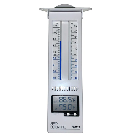 Min-Max Digital/Analog Thermometer - Mercury Free