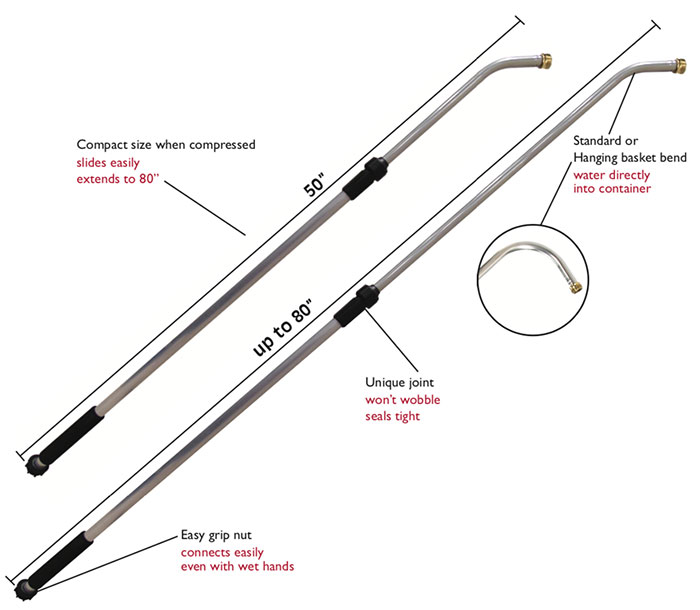 Telescoping Hang Basket Handle 50 - 80 6/cs