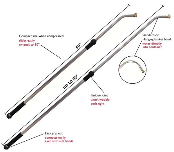 Telescoping Hang Basket Handle 50 - 80 6/cs