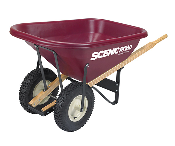 Wheelbarrow 8 cu. ft. Double with 4-ply Knobby Tire