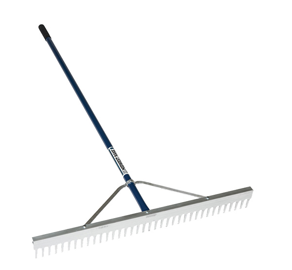 Landscape Rake 24" with 66" Blue Aluminum Handle