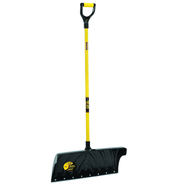 Yo-Ho 24" Snow Shovel Poly Pusher Fiberglass Handle