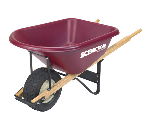 Wheelbarrow 6 cu. ft. Single with 4-ply Turf Tire