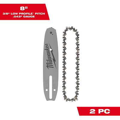8" 3/8" LOW PROFILE™ Pitch, .043" Gauge Saw Chain and Guide Bar Set