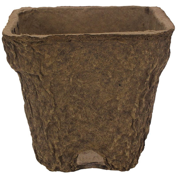 4 Inch FiberGrow Square Pot - 400 per case