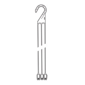 Hanger E10L 19.5 3 Strand Black - 50 per bag
