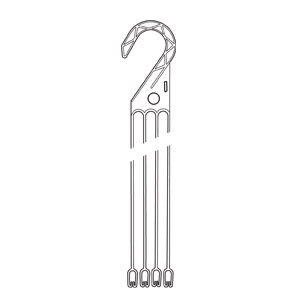 Hanger E12 22.5 4 Strand Chocolate - 25 per bag