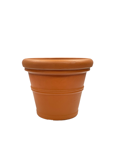 13.5 Inch Rolled Rim Planter Terra Cotta - 6 per case