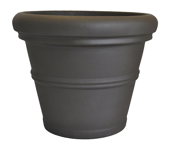 24.5 Rolled Rim Planter Espresso - 4 per case