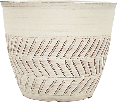 8 Inch Keke Planter Hazel White - 38 per case