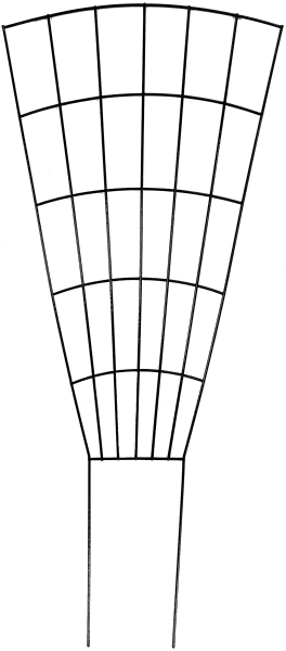 12 x 27.5 Inch Fan Trellis Black - 48 per case