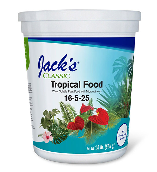 Jack's Classic Tropical Food 16-5-25 1.5 Tub - 12 per case