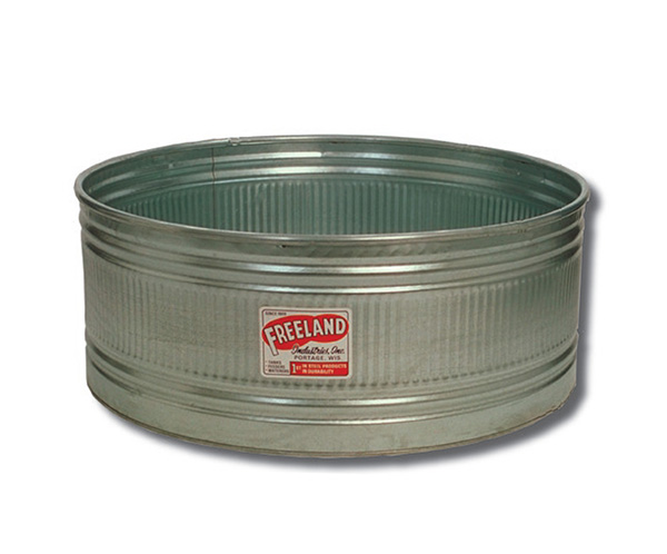 Round Galvanized Stock Tank 22" x 11"