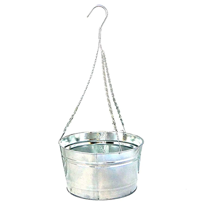 Hanging Planter Zinc, 12 Inch - 12 per case