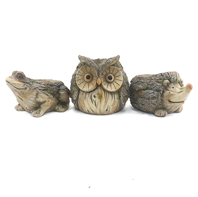 Hedgehog, Owl & Frog Planters - 6 per case