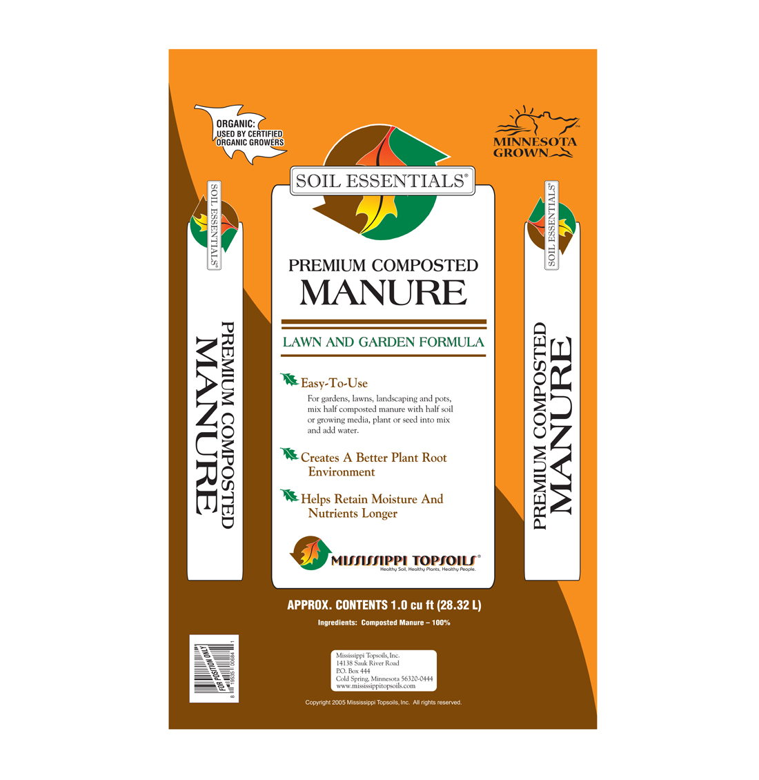 Soil Essentials Compost Manure 1 cu. ft. Bag - 60 per pallet