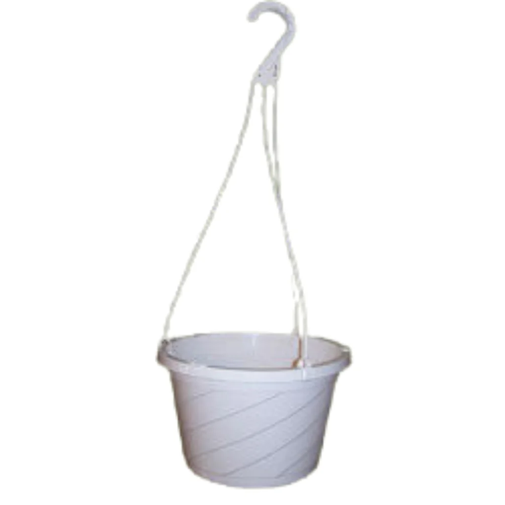 10 Inch Euro Hanging Basket White - 94 per case