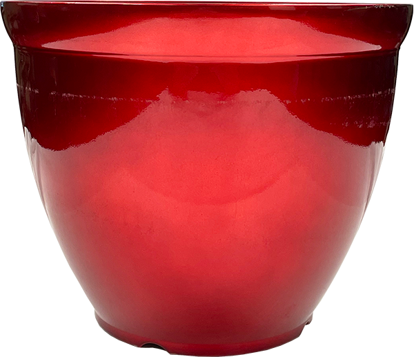 15 x 11.5 Bell Planter Metallic Red Gloss - 12 per case