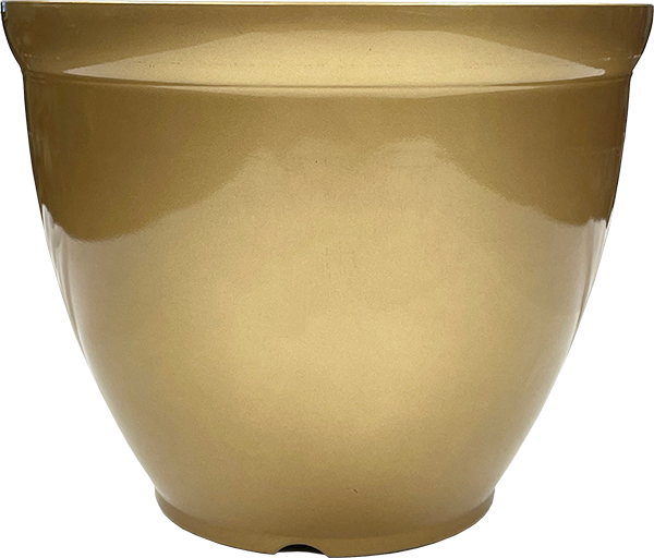 15 x 11.5 Bell Planter Metallic Gold Gloss - 12 per case