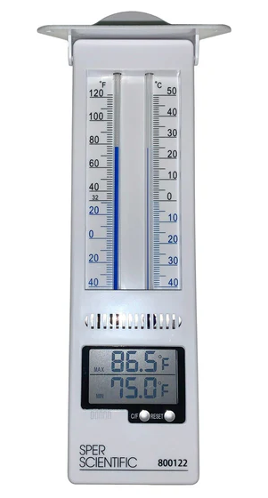 Min-Max Digital/Analog Thermometer - Mercury Free